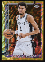 Victor Wembanyama 2025-26 Topps Chrome Gold Wave Refractors #221 #37/50 at PristineAuction.com