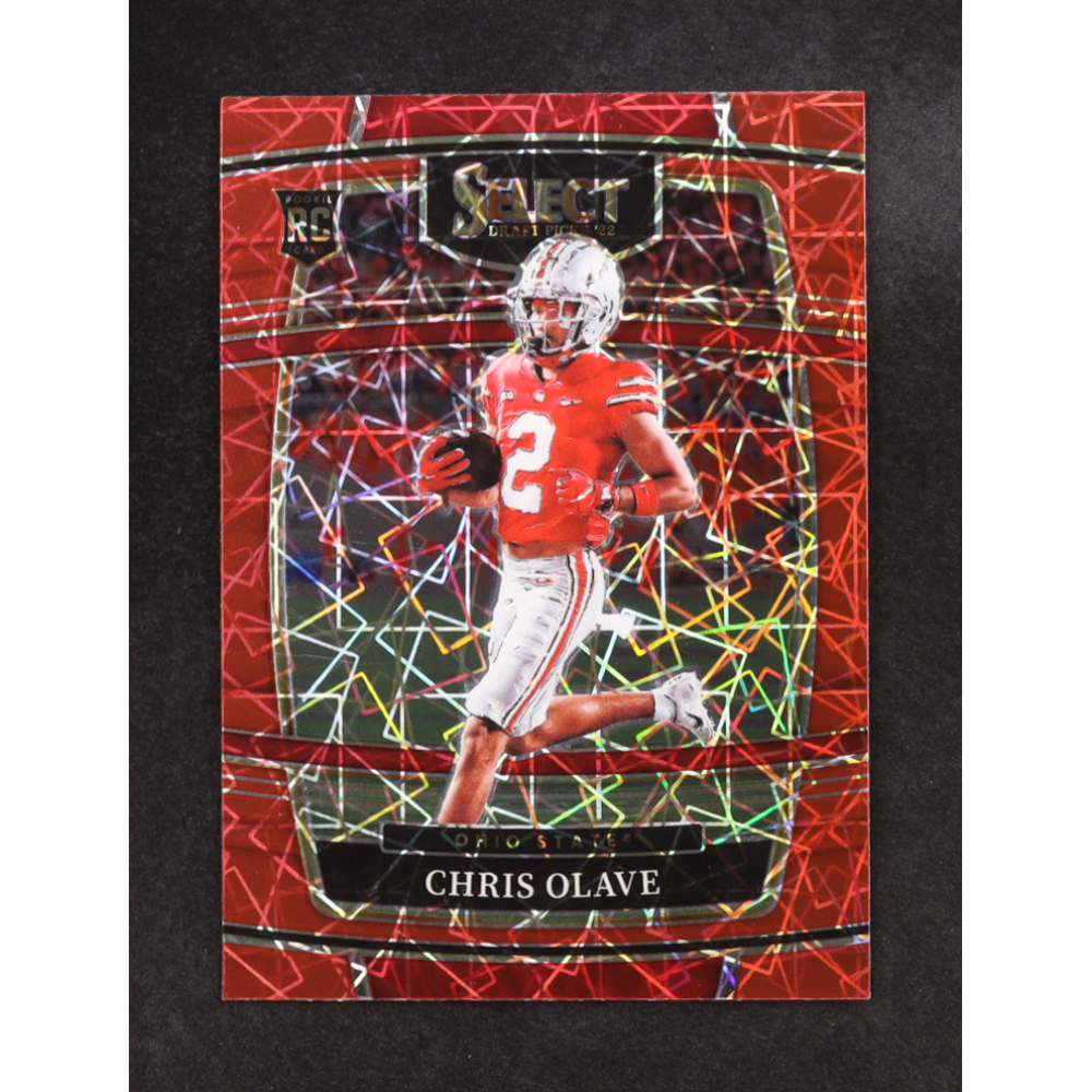 Chris Olave 2022 Select Draft Picks Prizms Red Lazer #5 RC at PristineAuction.com