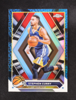 Stephen Curry 2023-24 Topps Chrome Blue Basketball Refractors #30 at PristineAuction.com