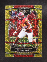 Breece Hall 2022 Select Draft Picks Prizms Gold Lazer #12 RC at PristineAuction.com