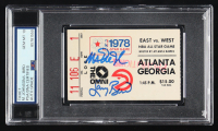 Magic Johnson & Larry Bird Signed 1978 NBA All Star Game Ticket (PSA | Autograph Graded 10) at PristineAuction.com