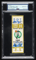 Magic Johnson & Larry Bird Signed 1984 NBA Playoffs Ticket (PSA | Autograph Graded 10) at PristineAuction.com