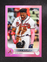 Ronald Acuna Jr. 2022 Topps Chrome Pink Refractors #165 at PristineAuction.com