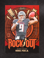 Michael Penix Jr. 2024 Absolute Rock Out Spectrum Red #15 #002/150 RC at PristineAuction.com