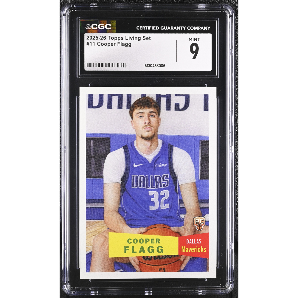 Cooper Flagg 2025-26 Topps Living Set #11 RC (CGC 9) at PristineAuction.com