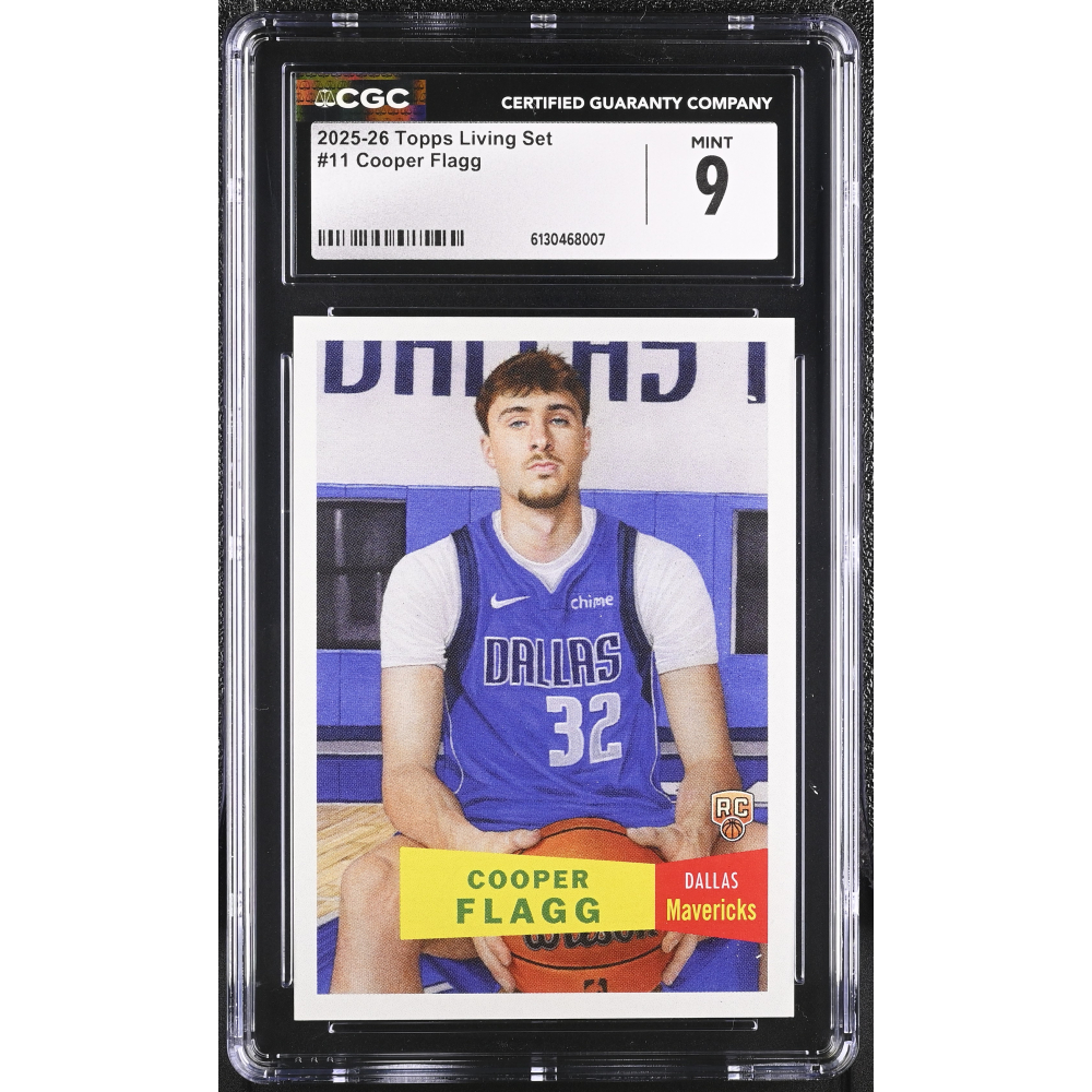 Cooper Flagg 2025-26 Topps Living Set #11 RC (CGC 9) at PristineAuction.com