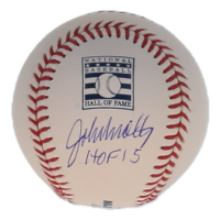 John Smoltz Signed OML Hall of Fame Logo Baseball Inscribed "HOF 15" (Beckett) at PristineAuction.com