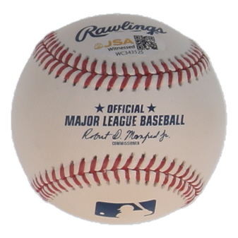 Reggie Jackson Signed OML Baseball Inscribed "Mr. October" (JSA) at PristineAuction.com Reggie Jackson Signed OML Baseball Inscribed "Mr. October" (JSA) at PristineAuction.com