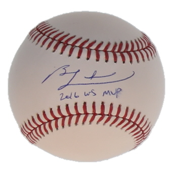 Ben Zobrist Signed OML Baseball Inscribed "2016 WS MVP" (JSA) at PristineAuction.com Ben Zobrist Signed OML Baseball Inscribed "2016 WS MVP" (JSA) at PristineAuction.com