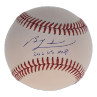 Ben Zobrist Signed OML Baseball Inscribed "2016 WS MVP" (JSA) at PristineAuction.com