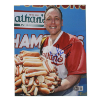 Joey Chestnut Signed 8x10 Photo Inscribed "Jaws" (Beckett) at PristineAuction.com