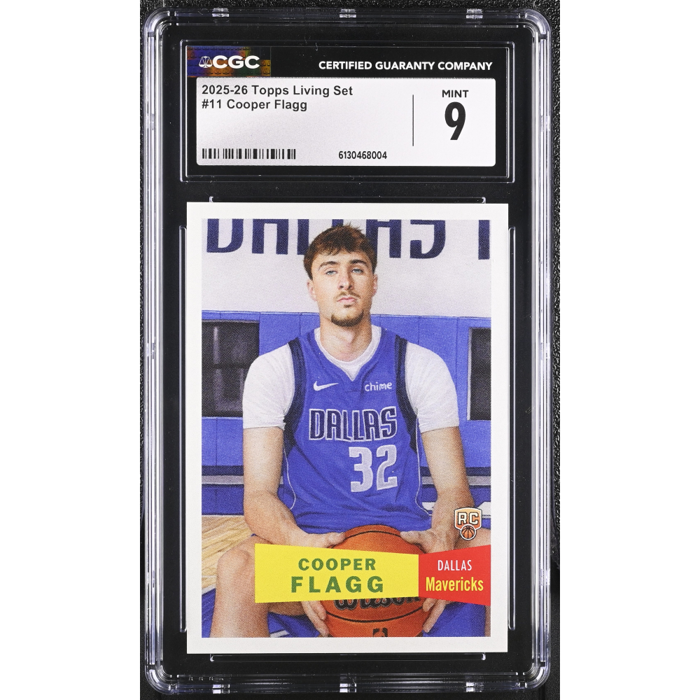 Cooper Flagg 2025-26 Topps Living Set #11 RC (CGC 9) at PristineAuction.com