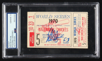 Nolan Ryan Signed 1970 World Series Ticket (PSA | Autograph Graded 10) at PristineAuction.com