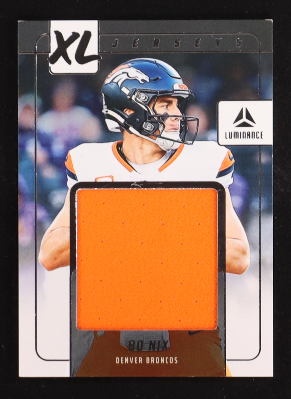 Bo Nix 2025 Panini Luminance XL Jerseys #XLJ-BNI at PristineAuction.com Bo Nix 2025 Panini Luminance XL Jerseys #XLJ-BNI at PristineAuction.com
