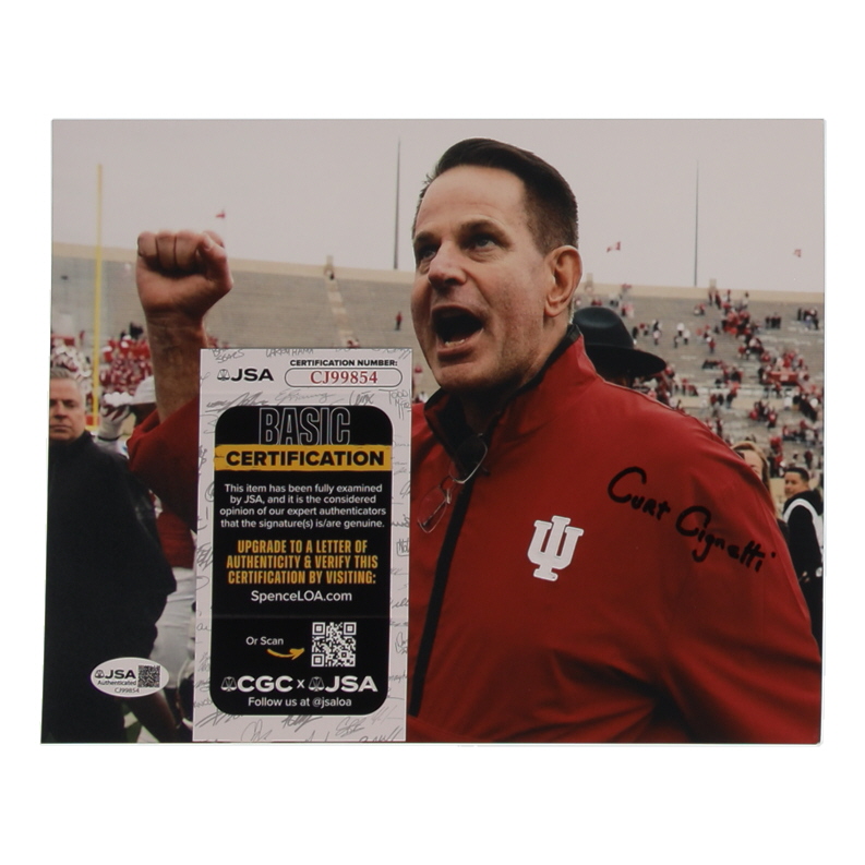 Curt Cignetti Signed Indiana Hoosiers 8x10 Photo (JSA) at PristineAuction.com Curt Cignetti Signed Indiana Hoosiers 8x10 Photo (JSA) at PristineAuction.com