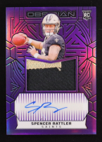Spencer Rattler 2024 Panini Obsidian Rookie Jumbo Jersey Autographs Purple #RJJ-SRR RC #03/49 at PristineAuction.com