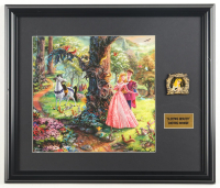 Thomas Kinkade "Sleeping Beauty" Custom Framed Print Display with Princess Aurora Disney Imagineer Employee Only Pin at PristineAuction.com