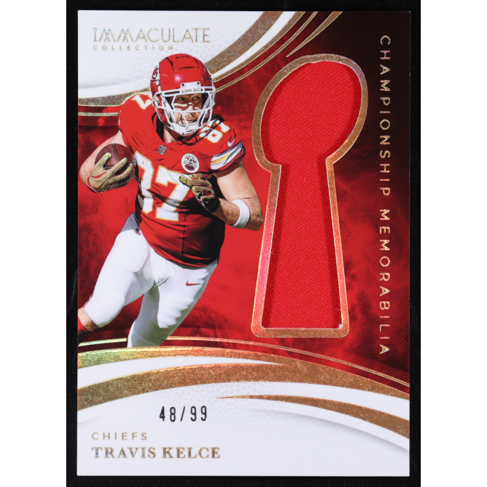 Travis Kelce 2025 Immaculate Collection Championship Memorabilia #6 #48/99 at PristineAuction.com