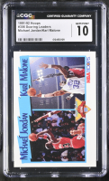 Michael Jordan / Karl Malone 1991-92 Hoops Scoring Leaders #306 (CGC 10) at PristineAuction.com
