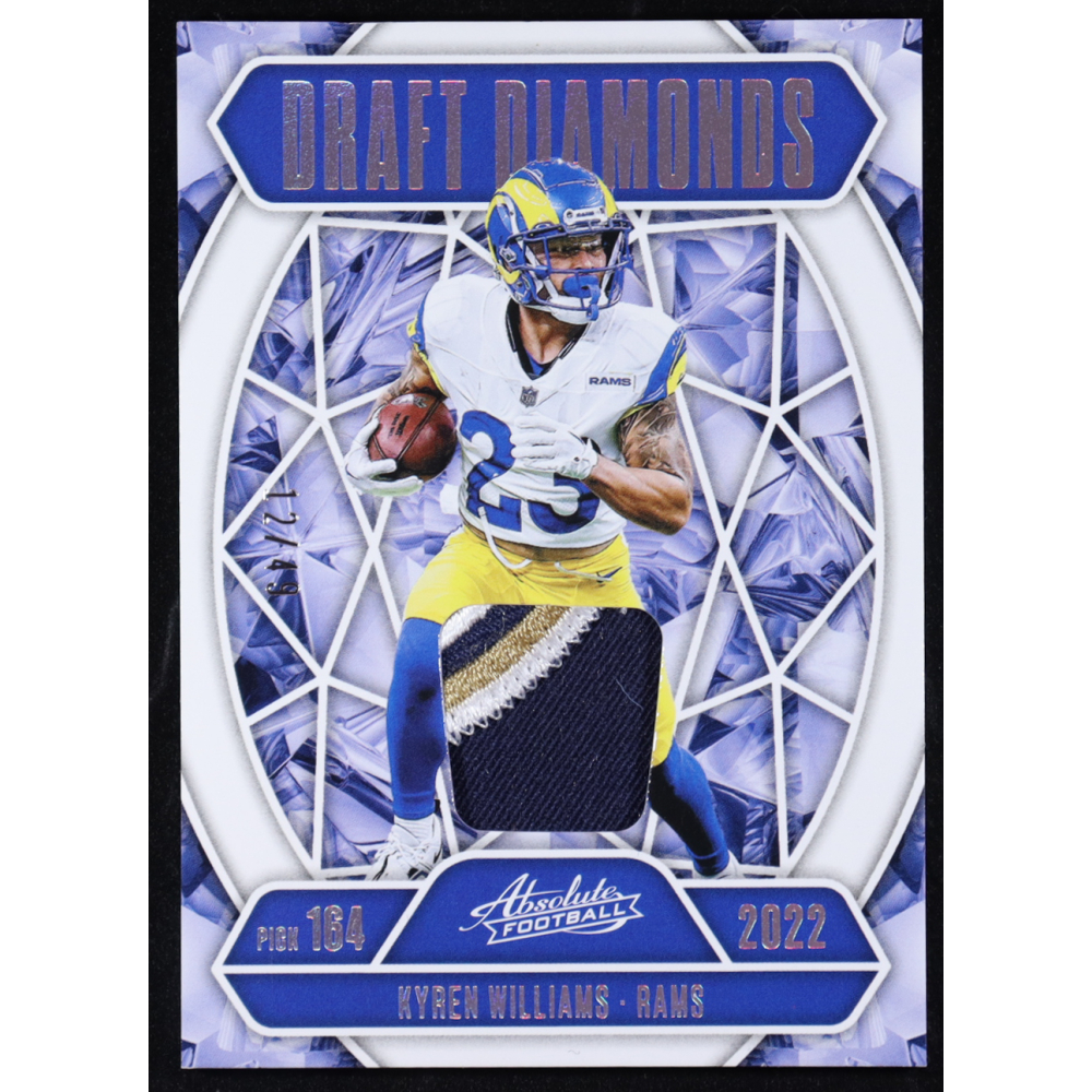 Kyren Williams 2025 Absolute Draft Diamonds Jerseys Holo Silver #5 #12/49 at PristineAuction.com