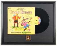 Vintage Walt Disney 1963 "Uncle Remus" Custom Framed Retired Characters Vintage Vinyl Record Display With B'rer Rabbit Figurine at PristineAuction.com