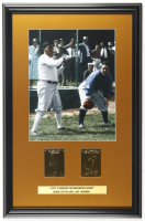 "1927 Yankees Murderers Row" Custom Framed Photo with Set of (2) Babe Ruth & Lou Gehrig 23Kt Gold Cards at PristineAuction.com