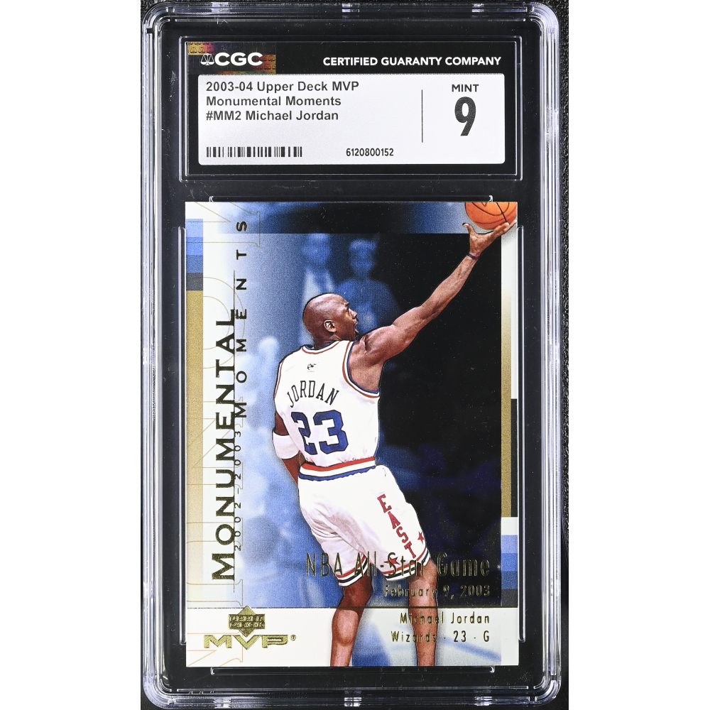 Michael Jordan 2003-04 Upper Deck MVP Monumental Moments #MM2 (CGC 9) at PristineAuction.com