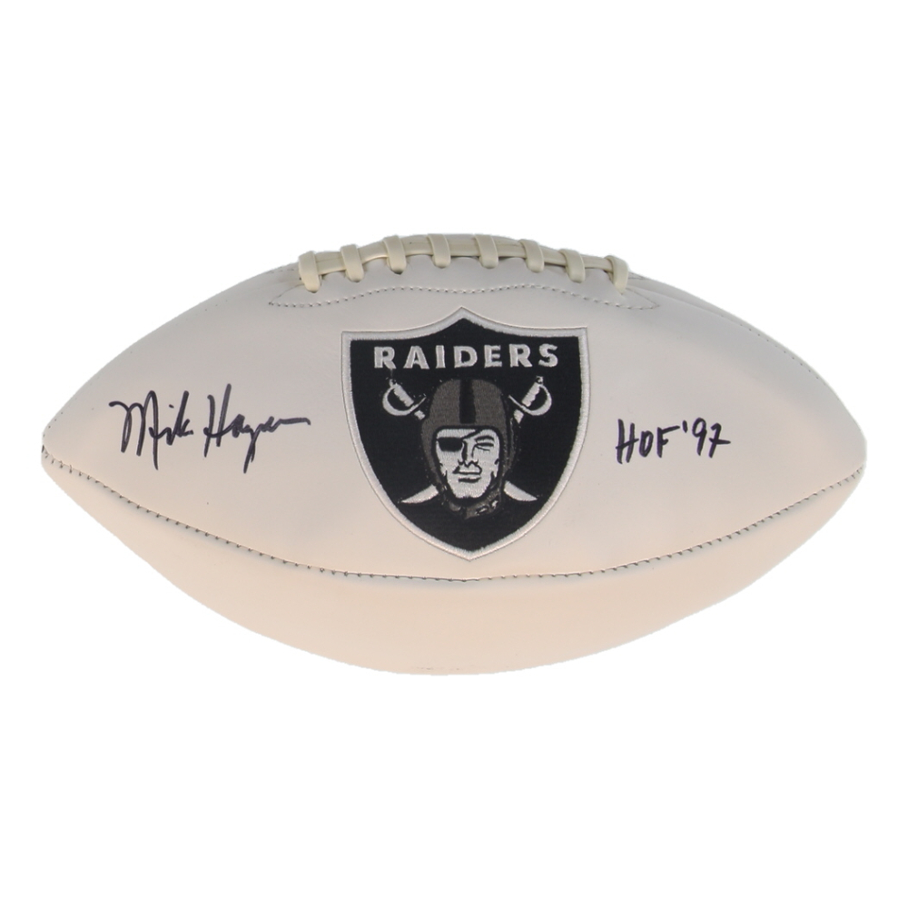 Michael Haynes Signed Raiders Logo Football Inscribed "HOF '97" (Beckett) at PristineAuction.com