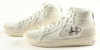 Magic Johnson & Larry Bird Signed Pair of (2) Converse All Star White Leather Basketball Shoes (Beckett & PSA) at PristineAuction.com