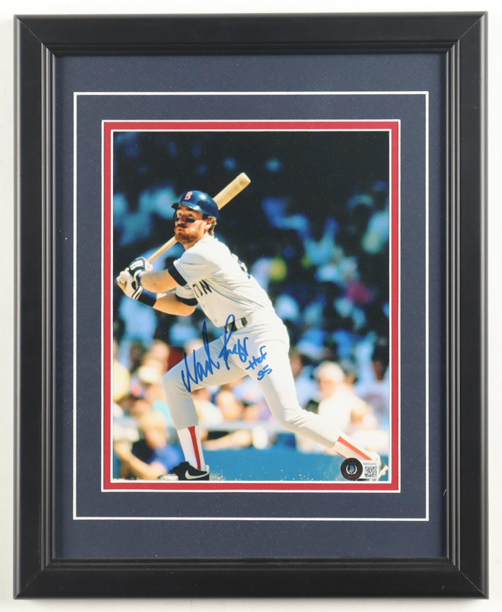 Wade Boggs Signed Red Sox Custom Framed Photo Display Inscribed "HOF 05" (Beckett) at PristineAuction.com Wade Boggs Signed Red Sox Custom Framed Photo Display Inscribed "HOF 05" (Beckett) at PristineAuction.com