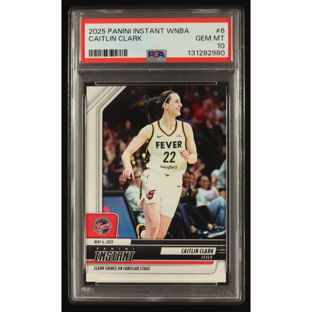 Caitlin Clark 2025-26 Panini Instant WNBA #6 (PSA 10) at PristineAuction.com