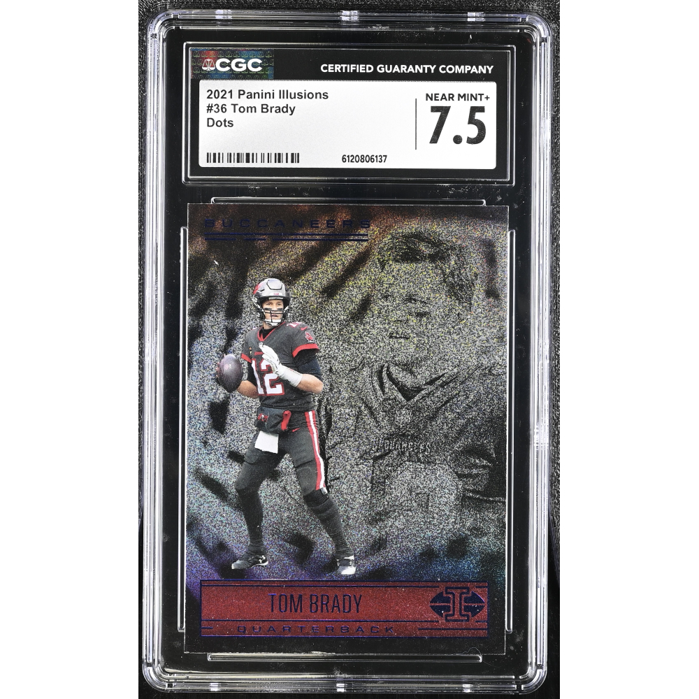 Tom Brady 2021 Panini Illusions Dots #36 (CGC 7.5) at PristineAuction.com
