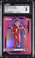 Xavier Worthy 2024 Panini Prizm Pink #399 RC (CGC 8) at PristineAuction.com