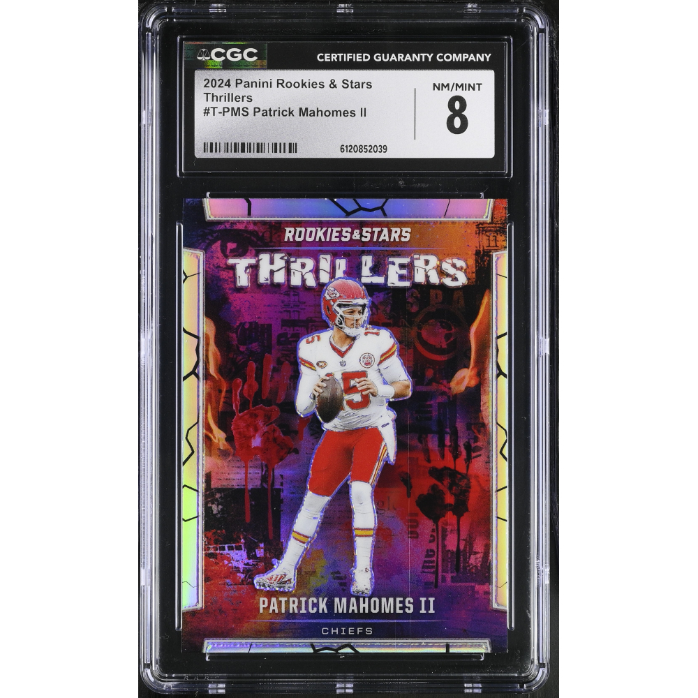Patrick Mahomes II 2024 Panini Rookies & Stars Thrillers #T-PMS (CGC 8) at PristineAuction.com