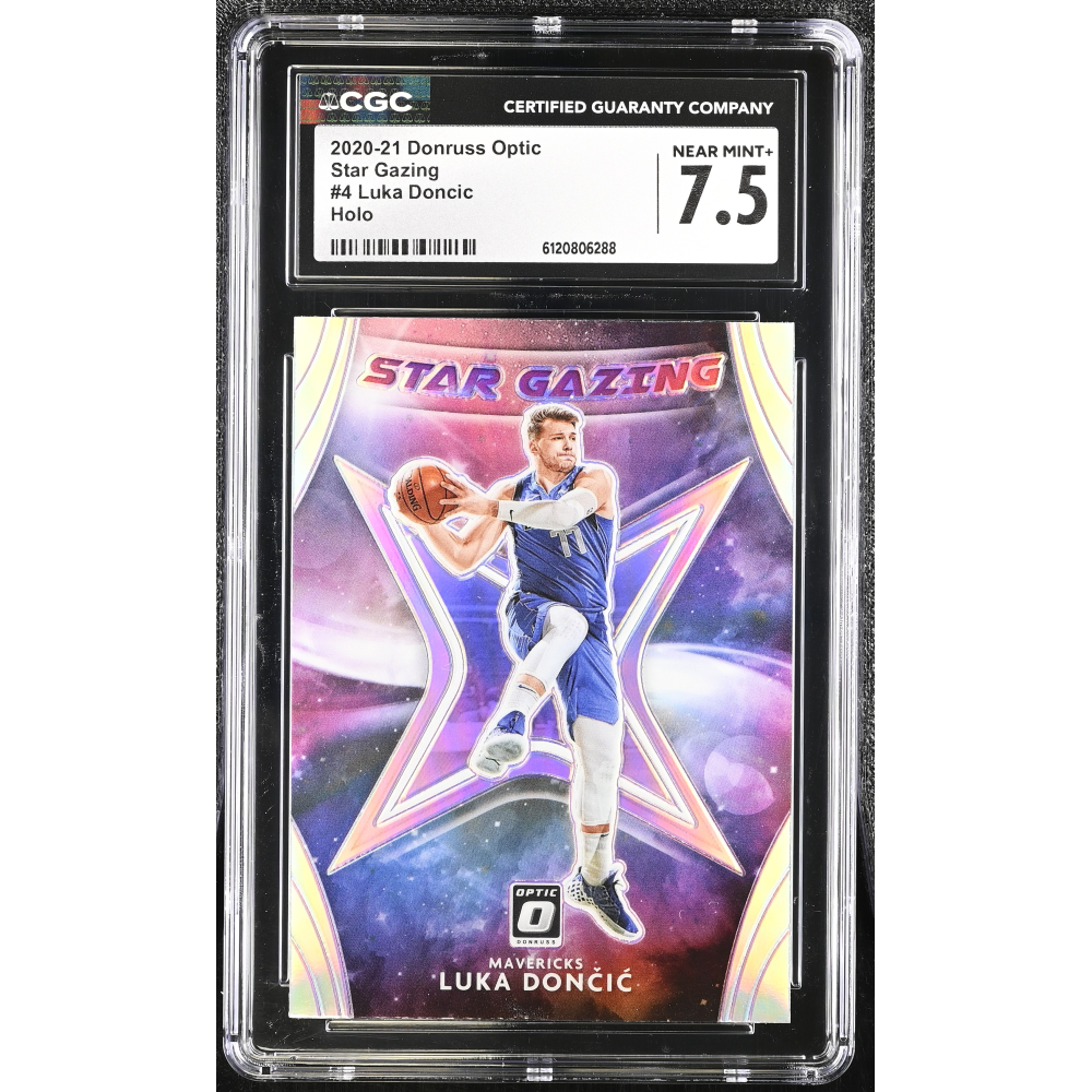 Luka Doncic 2020-21 Donruss Optic Star Gazing Holo #4 (CGC 7.5) at PristineAuction.com