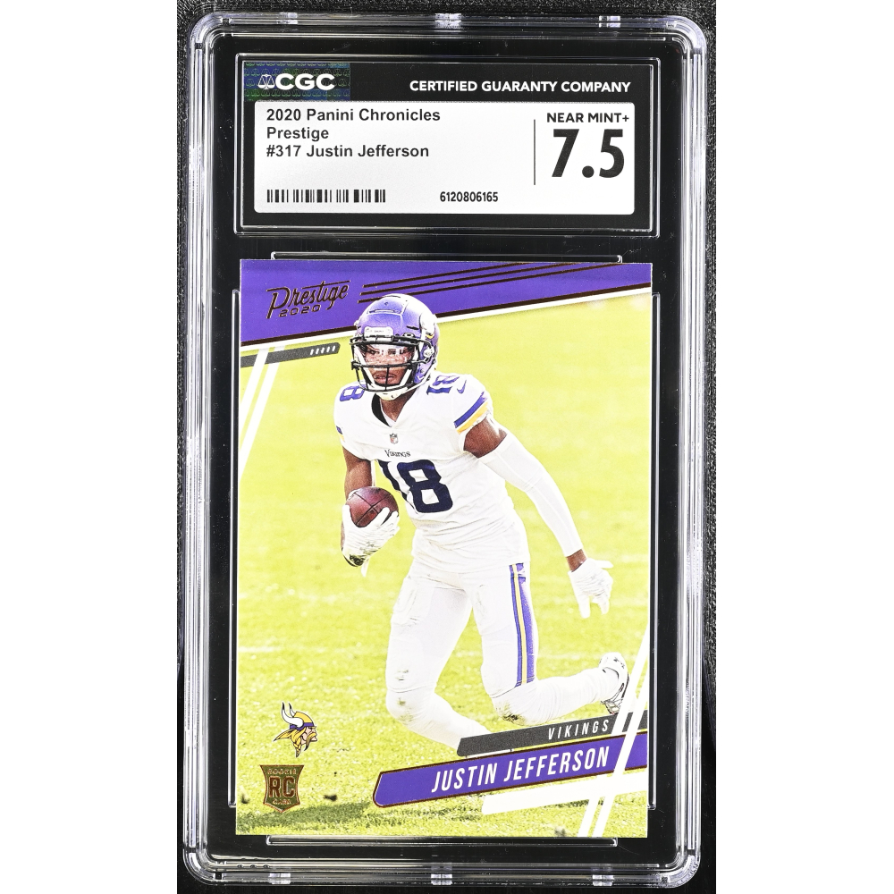 Justin Jefferson 2020 Panini Chronicles Prestige #317 (CGC 7.5) at PristineAuction.com