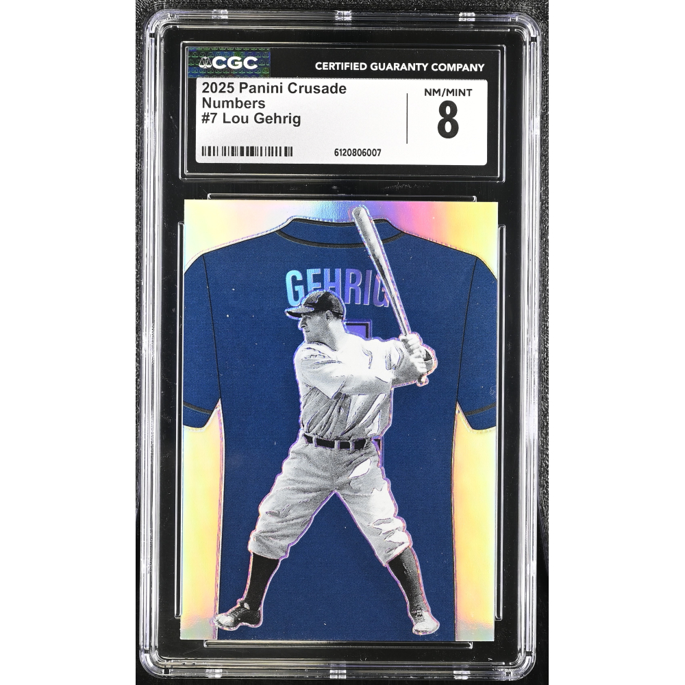 Lou Gehrig 2025 Panini Crusade Numbers #7 (CGC 8) at PristineAuction.com