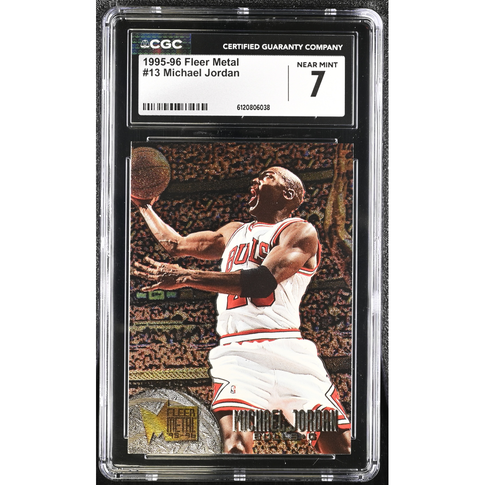 Michael Jordan 1995-96 Fleer Metal #13 (CGC 7) at PristineAuction.com