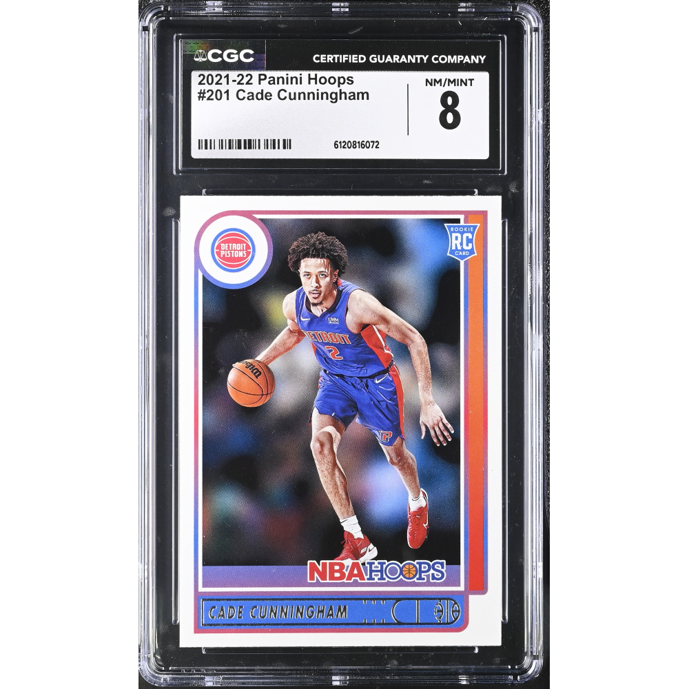 Cade Cunningham 2021-22 Panini Hoops #201 (CGC 8) at PristineAuction.com