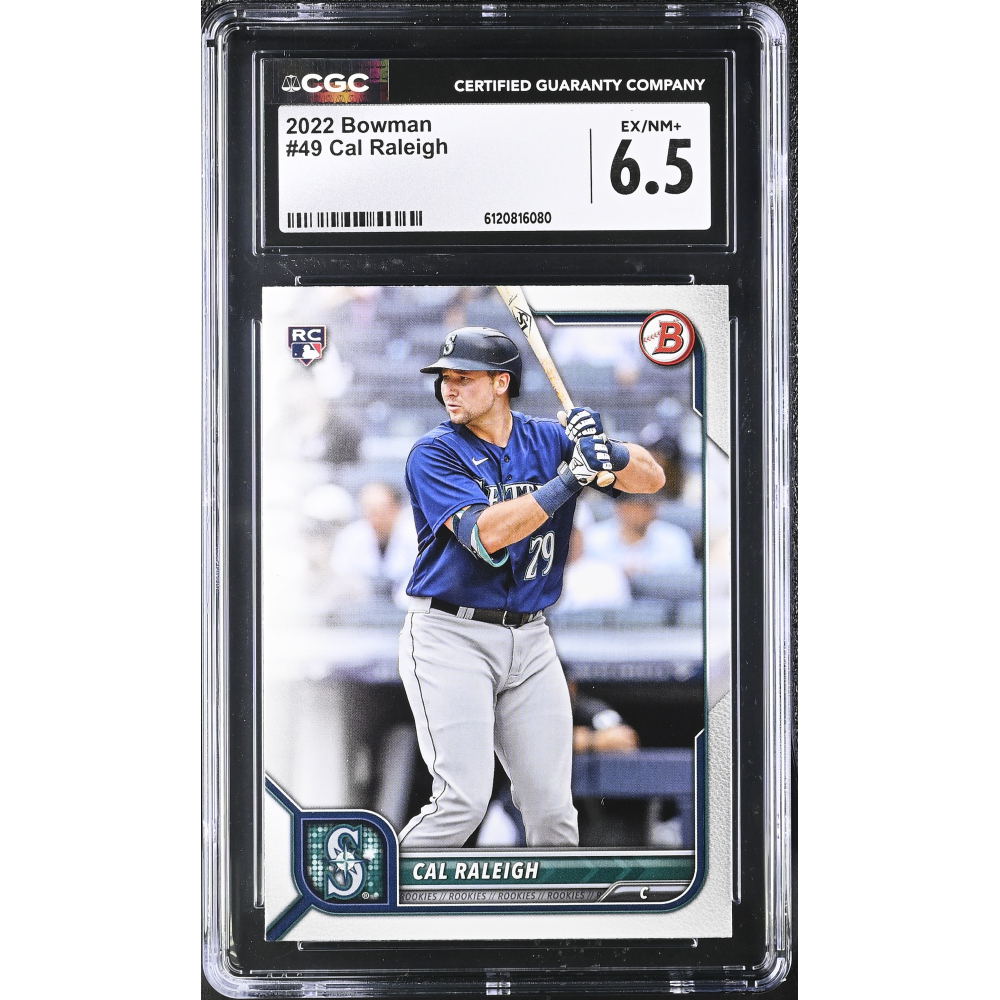 Cal Raleigh 2022 Bowman #49 RC (CGC 6.5) at PristineAuction.com