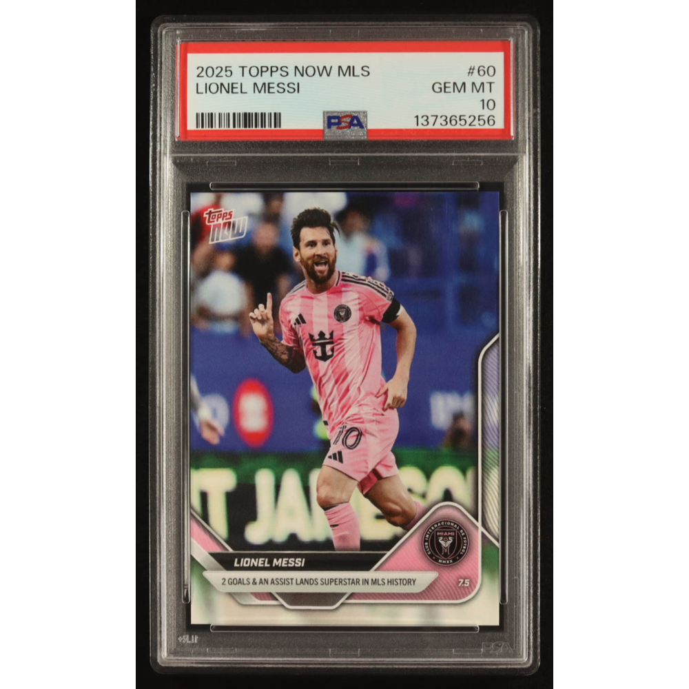Lionel Messi 2025 Topps Now MLS #60 (PSA 10) at PristineAuction.com