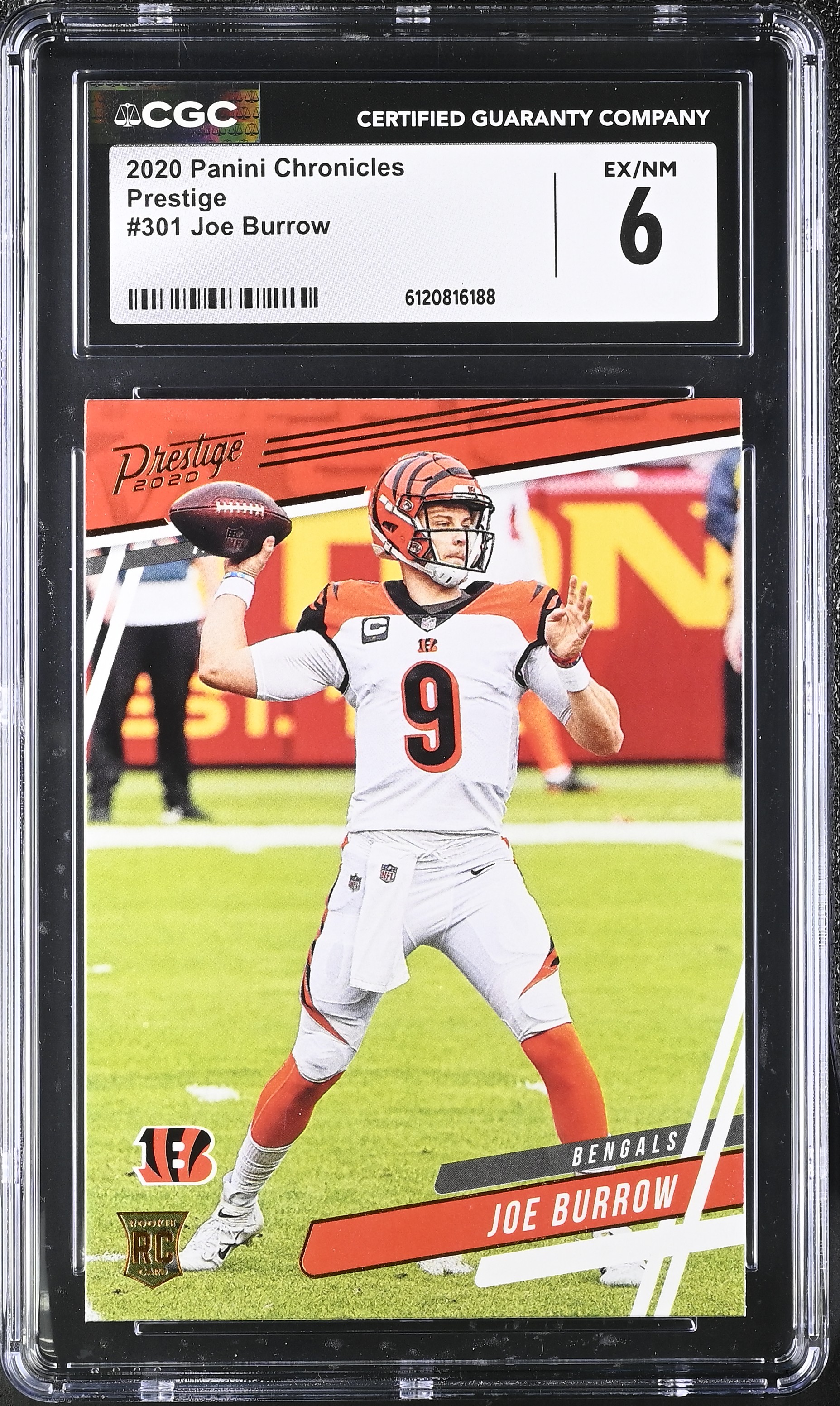 Joe Burrow 2020 Panini Chronicles Prestige #301 (CGC 6) at PristineAuction.com Joe Burrow 2020 Panini Chronicles Prestige #301 (CGC 6) at PristineAuction.com