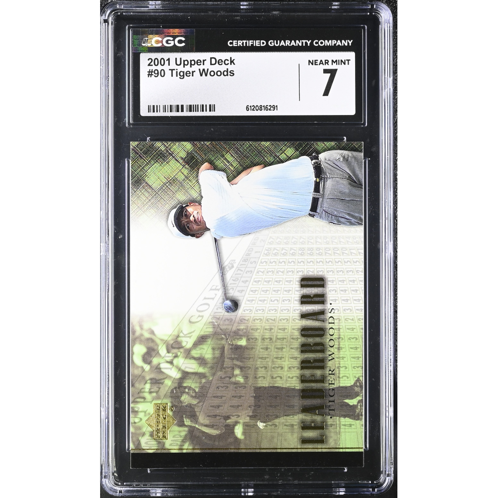 Tiger Woods 2001 Upper Deck #90 (CGC 7) at PristineAuction.com
