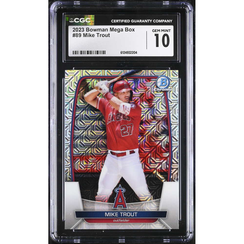 Mike Trout 2023 Bowman Chrome Mega Box #89 (CGC 10) at PristineAuction.com