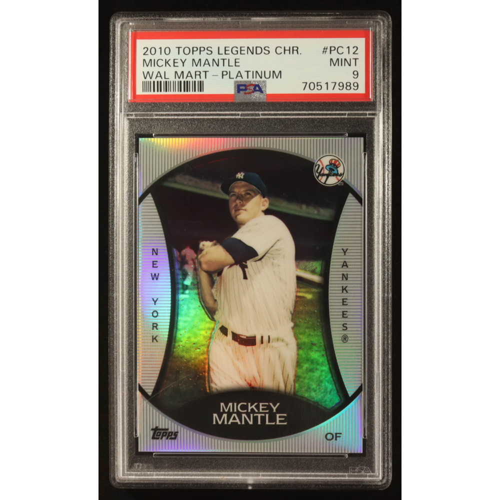 Mickey Mantle 2010 Topps Legends Platinum Chrome Wal-Mart Cereal #PC12 (PSA 9) at PristineAuction.com