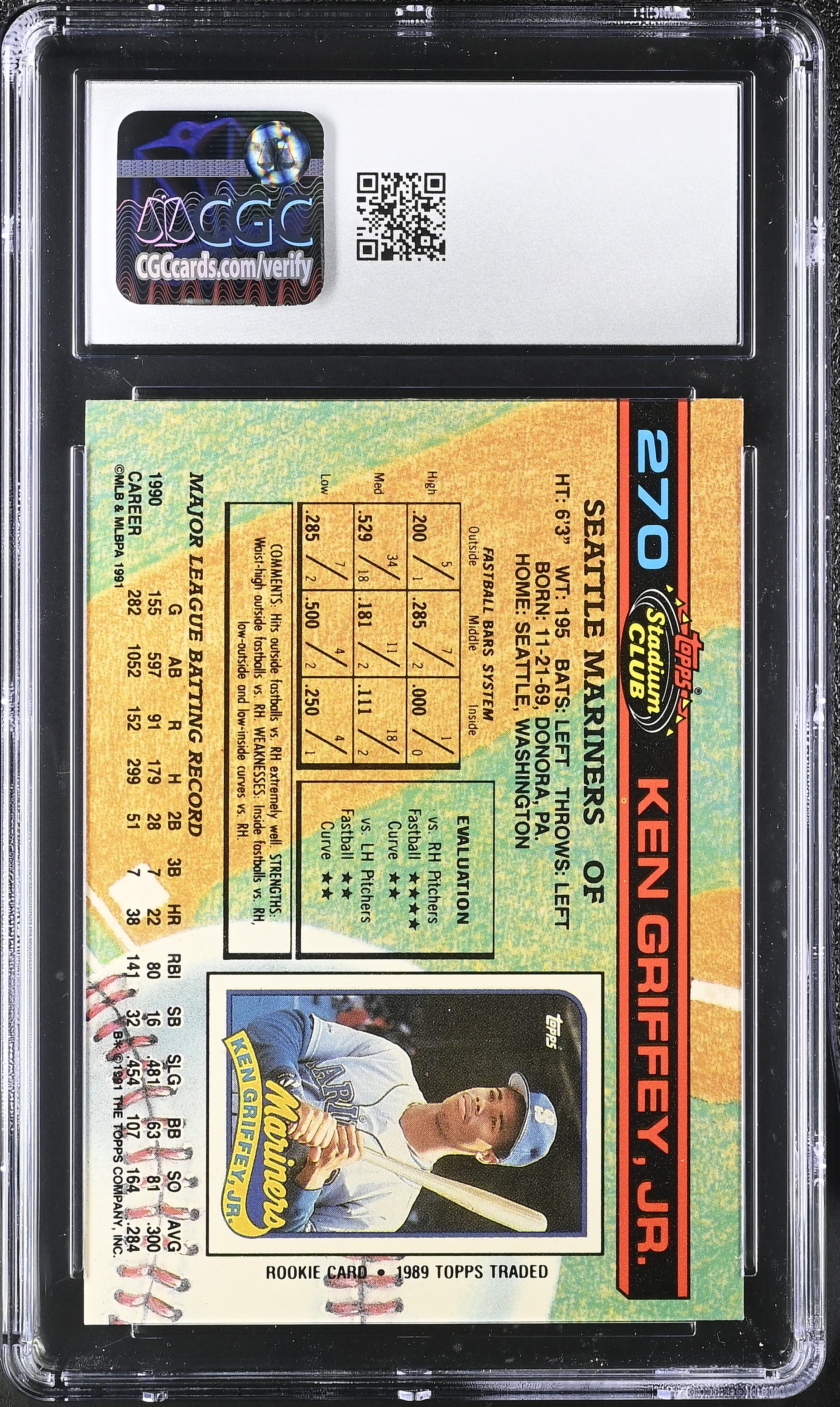 Ken Griffey Jr. 1991 Stadium Club #270 (CGC 6.5) at PristineAuction.com Ken Griffey Jr. 1991 Stadium Club #270 (CGC 6.5) at PristineAuction.com