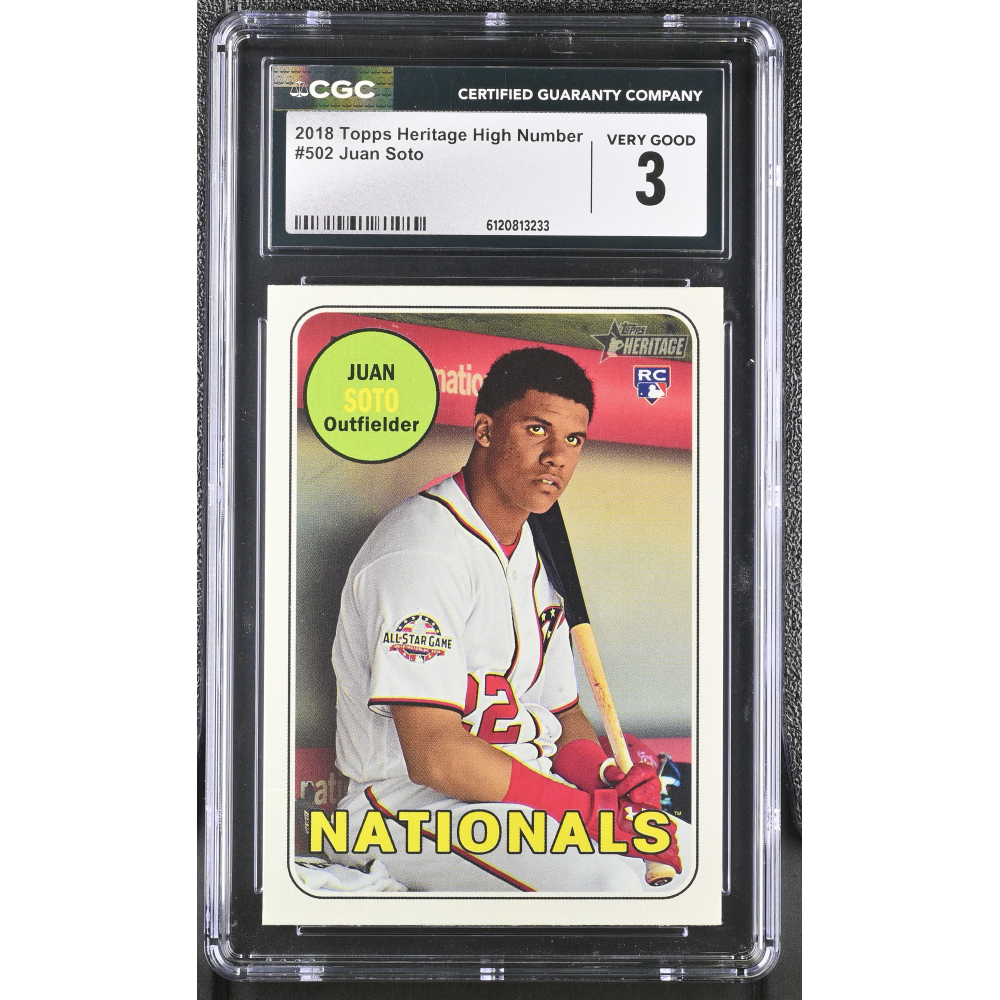 Juan Soto 2018 Topps Heritage High Number #502 (CGC 3) at PristineAuction.com