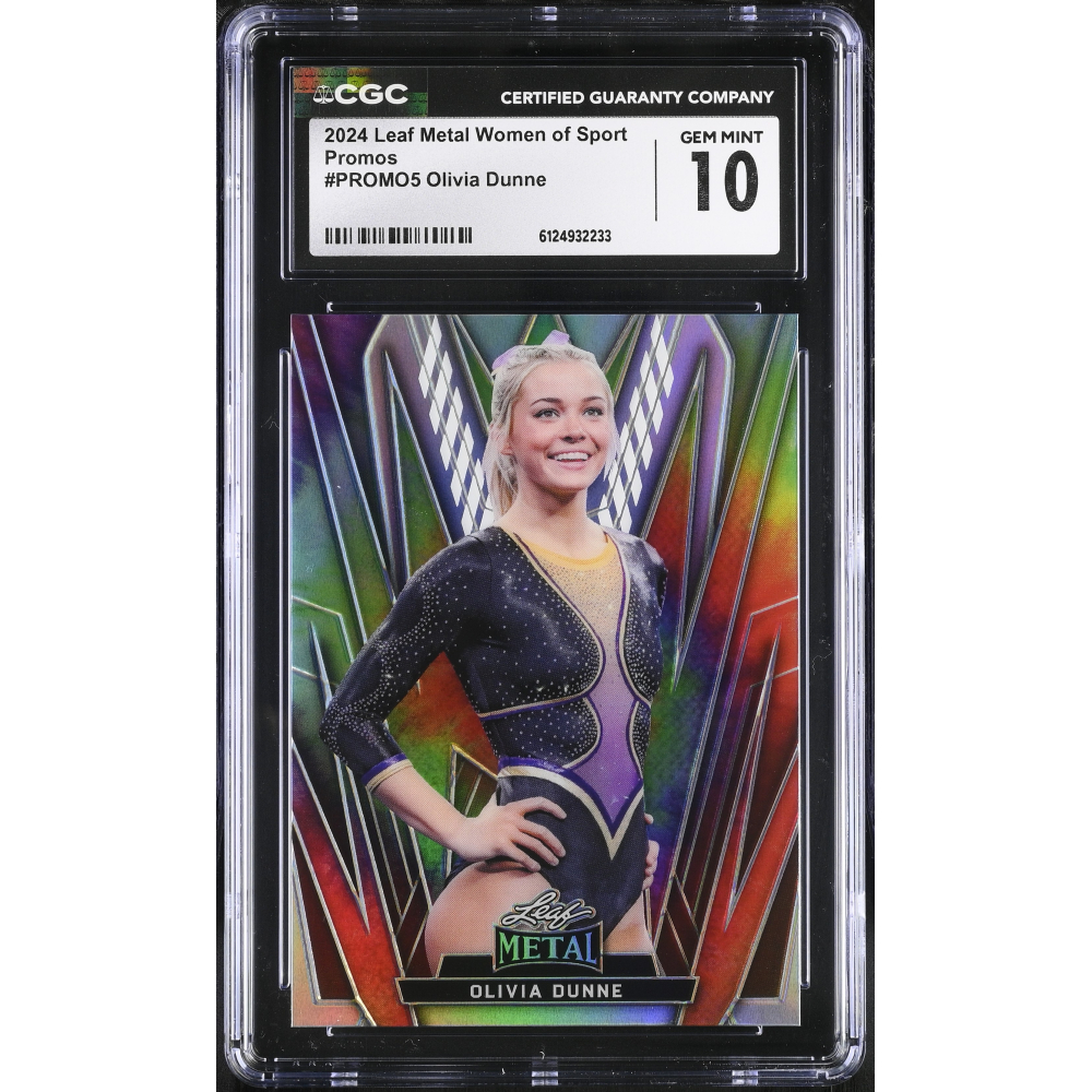 Olivia Dunne 2024 Leaf Metal Women Of Sport Promos #PROMO5 (CGC 10) at PristineAuction.com
