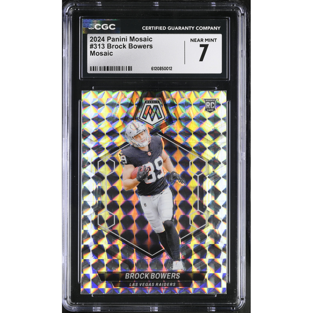 Brock Bowers 2024 Panini Mosaic Mosaic #313 (CGC 7) at PristineAuction.com