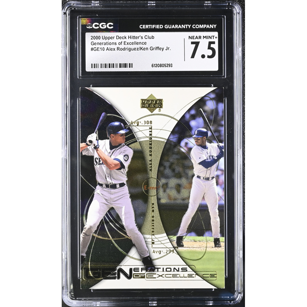 Alex Rodriguez / Ken Griffey Jr. 2000 Upper Deck Hitter's Club Generations Of Excellence #GE10 (CGC 7.5) at PristineAuction.com